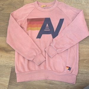 petal pink aviator Nation crewneck size xs